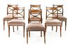 A Set of Six Regency Mahogany Dining Chairs Height 32 1/2 inches.