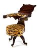 * A William IV Burlwood Reading Chair Height 32 inches.