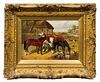 John Frederick Herring the Younger, (British, 1820-1907), Horses at Pasture