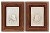 * A Pair of Parian Ware Plaques Height 9 x width 6 inches.