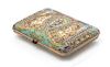 * A Russian Silver-Gilt and Enamel Cigarette Case, Mark of 11th Artel, Moscow, early 20th century, the case havng a gilt wash gr