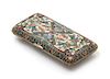 * A Russian Enameled Silver Cigarette Case, Mark of M. Chirkov, Moscow, the case with polychrome floral and foliate enamels thro