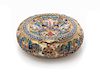 * A Russian Silver and Enamel Snuff Box, Mark of Ivan Saltykov, Moscow, late 19th century, of circular form, having a gilt wash