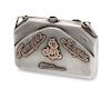 * A Russian Silver Change Purse, Mark of Nikolai Antipov, Moscow, late 19th/early 20th century, with applied monograms and charm