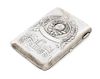 * A Russian Silver Cigarette Case, Retailed by Mostorg, Moscow, 20th century, the lid worked with the seal of the Soviet Union a