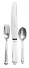 * A Danish Silver Flatware Service, Georg Jensen, Copenhagen, Pyramid pattern, comprising: 12 dinner knives 12 dinner forks 12 s