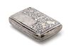 * An Austro-Hungarian Niello Silver Cigarette Case, Maker's mark JL, Vienna, late 19th/early 20th century, of rectangular form,
