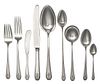 * An American Silver Flatware Service, Towle Silversmiths, Newburyport, MA, Cascade pattern, comprising: 12 dinner forks 12 dinn