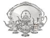 An American Silver Tea and Coffee Service, Reed and Barton, Taunton, MA, Francis I pattern, comprising a tea pot, a coffee pot,
