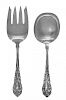 An American Silver Salad Serving Set, Amston Silver Co., Meriden, CT, comprising a fork and a spoon.