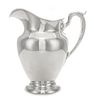 * An American Silver Water Pitcher, Gorham Mfg. Co., Providence, RI, 1943, of plain vase form with an upswung loop handle.