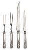 * An American Silver Carving Set, , comprising two knives and two forks.