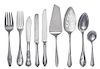 * A Group of Silver and Silver-Plate Flatware Articles, Various Makers, comprising a Towle Silversmiths silver serving spoon and