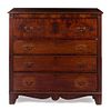 An American Mahogany and Satinwood Bachelor's Chest Height 46 1/4 x width 48 x depth 42 inches.