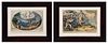 Two Currier and Ives Hand-Colored Lithographs First: 8 x 12 1/4 inches.