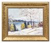 Ernest Fredericks, (American, 1877-1927), Landscape in Winter