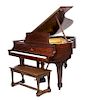 * A Steinway and Sons Baby Grand Piano Length overall 72 inches.