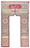 * A Large Egyptian Appliqued Suradiq Portiere or Door Curtain Height 63 x width 106 inches.