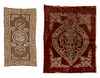 * Two Ottoman Metallic Thread Embroidered Panels First mentioned 37 x 26 inches.