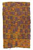* A Ghanaian Silk, Cotton and Rayon Kente Cloth 125 x 71 inches.
