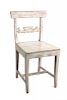 A Swedish White-Painted Secretary Chair Height 31 7/8 inches.