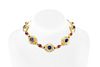 Bvlgari Cabochon Sapphire and Ruby Necklace
