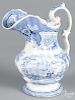 Blue Staffordshire ''Palestine'' pitcher, 19th c., view number two, 10 7/8'' h.