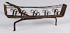 Wrought iron revolving toaster, 19th c., 18'' h., 15 1/4'' w.
