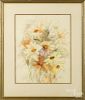 Yolanda Piccone (American, mid 20th c.), watercolor floral study, signed lower right, 18'' x 14''.