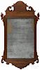 Chippendale mahogany looking glass, ca. 1800, 23 1/4'' h.