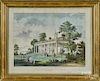 Currier and Ives color lithograph, titled The Home of Washington, 14 3/4'' x 19 3/4''.