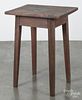 Primitive pine end table, late 19th c., 29'' h., 21'' w.