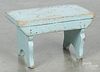 Painted footstool, 7 3/4'' h., 13'' w.