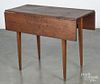 New England birch and maple drop leaf table, 19th c., 28'' h., 17 3/4'' w., 36'' d.