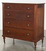 Pennsylvania Sheraton cherry chest of drawers, ca. 1825, 46 1/4'' h., 42'' w.