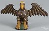 Rodney Boyer, York, Pennsylvania carved and painted spread winged eagle, 6 1/4'' h., 10 3/4'' w.