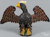 Rodney Boyer, York, Pennsylvania carved and painted spread winged eagle, 11 1/2'' h., 19'' w.