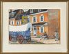 Charles X. Carlson (American 1902-1991), watercolor colonial street scene, signed lower right