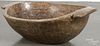 Large carved bowl, 9'' h., 32'' w.