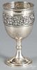 Tiffany & Co. silver-plated goblet, 6 1/4'' h.