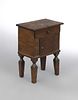 French Provincial Carved Walnut Nightstand, early