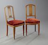 Pair of French Art Deco Carved Beech Boudoir Chair