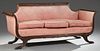 Duncan Phyfe Style Carved Mahogany Sofa, 20th c.,