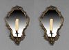 Pair of Gilt Spelter Italian Baroque Style Mirrore