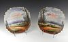 Pair of Limoges Shaped Square Cabinet Plates, 19th