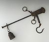 French Provincial Hanging Iron Scale, 19th c., H.-