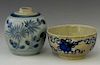 Two Chinese Pieces - a crackleware bowl and a smal