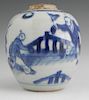 Chinese Porcelain Ginger Jar, 19th c., the sides w