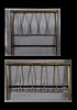 Contemporary Brass Double Headboard and Footboard,
