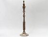 COLONIAL STYLE CARVED AND PAINTED WOOD TABLE LAMP